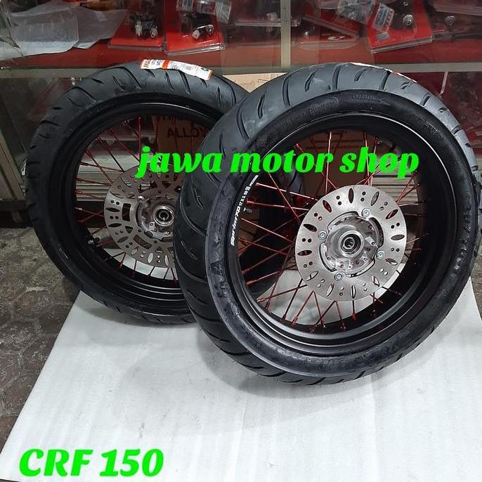 Velg pelek supermoto- paket honda crf 150 + ban& dist