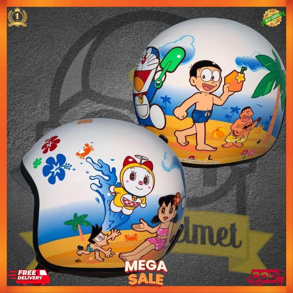 Helm Mds Magnum Mds Retro Mds Bogo Doraemon Original [H2]