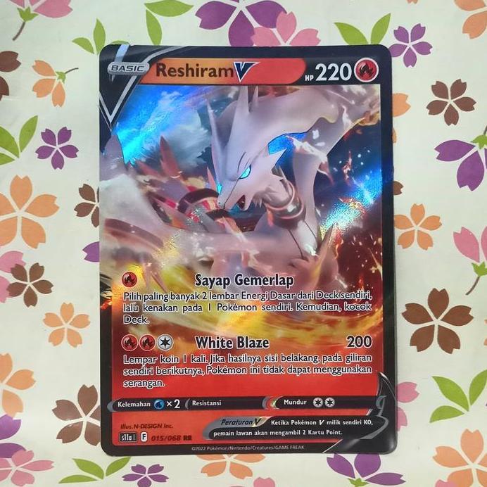 reshiram V RR pokemon tcg indonesia