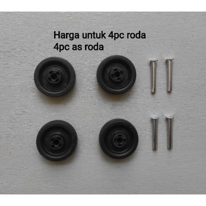Papipuk- Isi 4Pcs Roda Koper Set 4,9Cm Koper Roda Kecil President Karet
