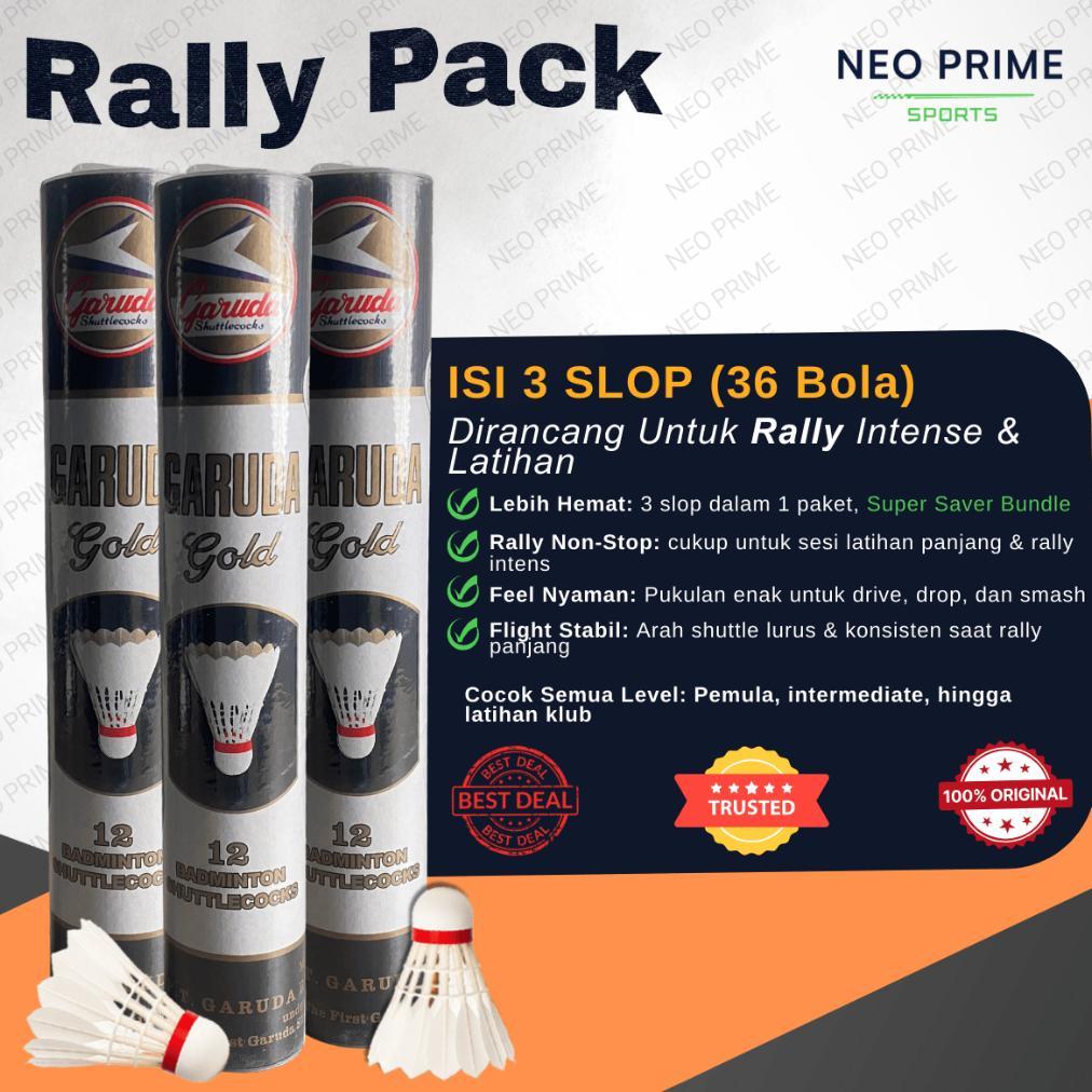 diskon shuttlecock badminton garuda gold putih kok bulutangkis 1 slop isi 12 bola bulu angsa