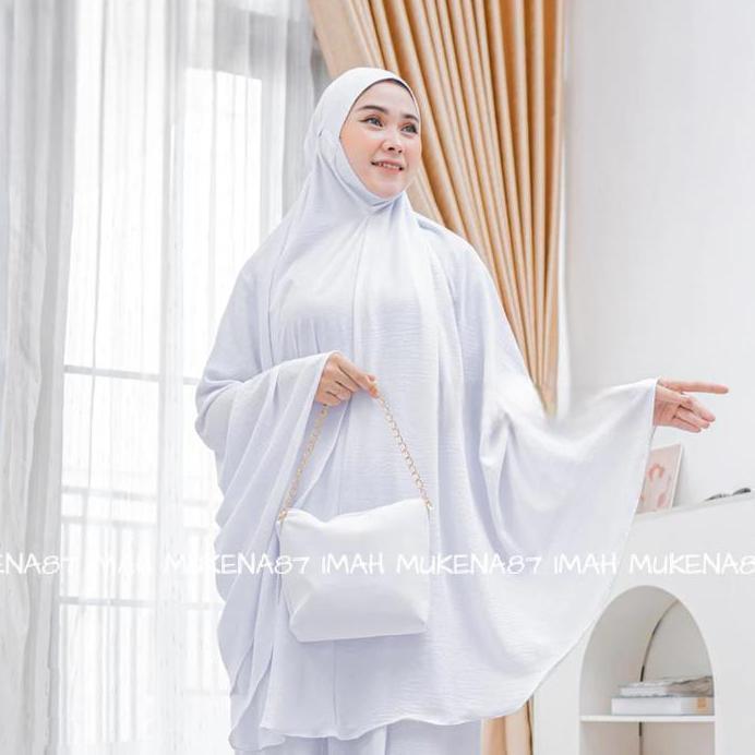 Mukena Dewasa Khadijah Penutup Dagu Crinckle Airflow Malaysia