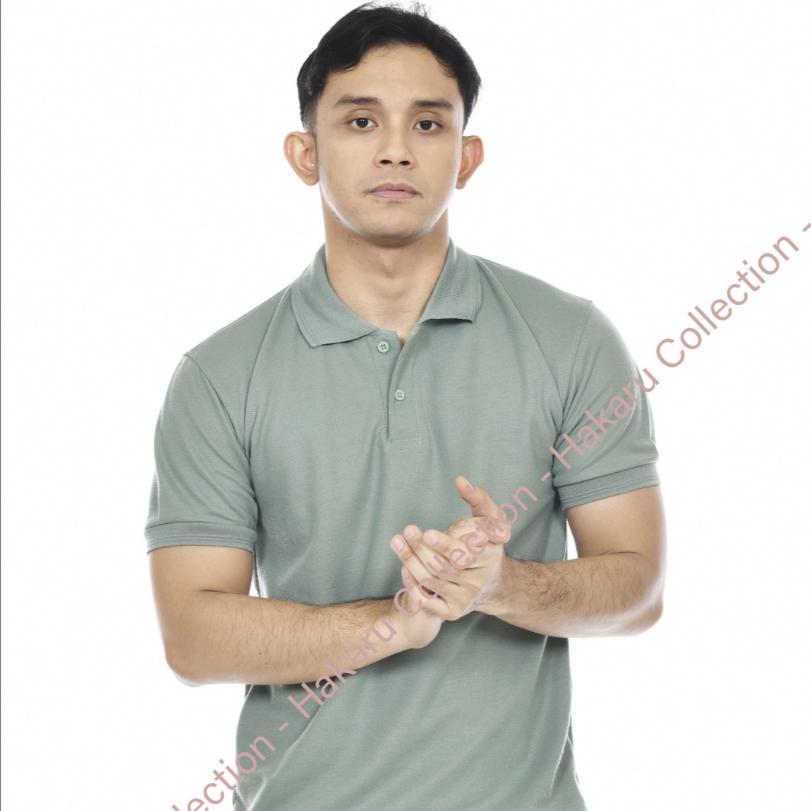 Wajib Punya Polo Shirt Polos Sage / Kaos Berkerah / Kaos Polo Sage / Kaos Kerah Sage / Kaos Polo Len