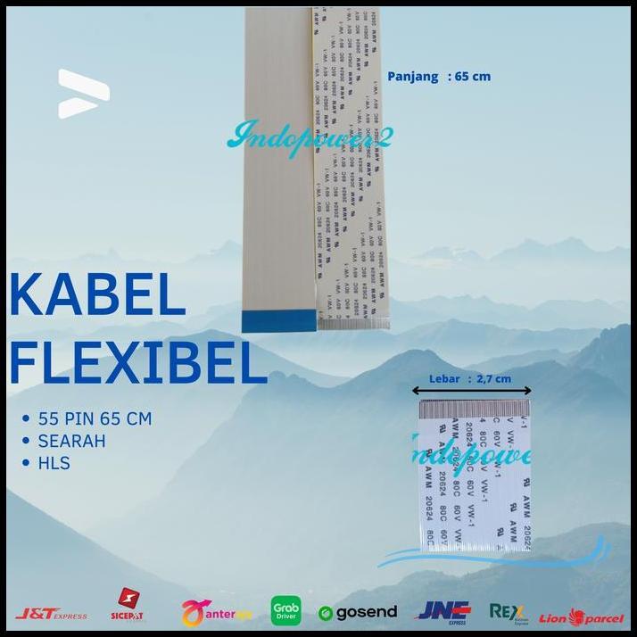 TERBARU KABEL FLEXIBEL 55 PIN 65 CM HLS SEARAH FLEXIBLE FLAT CABLE 55PINS(0.5) 