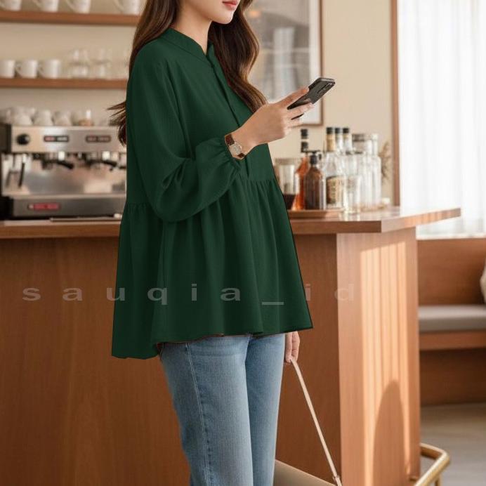 Spesial Ramadhan Arina Blouse Katun Rayon Crinkle / Blouse Muslim Wanita