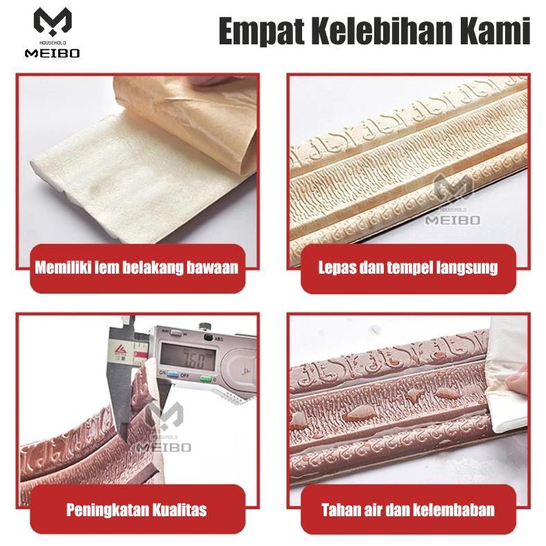 Exclusive Wall Border List Foam 3D Wallpaper List Dinding Border Plafon Stiker Dekorasi Dinding List