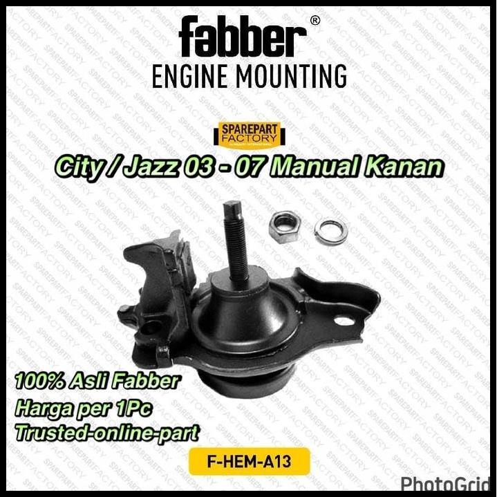 TERLARIS KARET MOUNTING DUDUKAN MESIN CITY / JAZZ 03 - 07 MANUAL ( KANAN ) 50826-SEL-E01 100% ASLI F