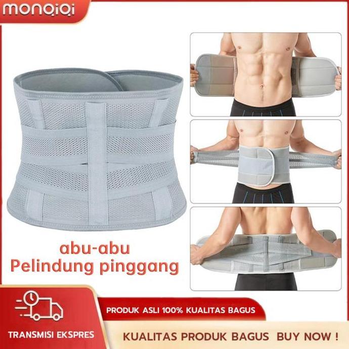 SHIOZENG Korset Perut Sabuk Tekanan Olahraga Lumbar untuk Pria dan Wanita dengan Tiga Dukungan Tulan
