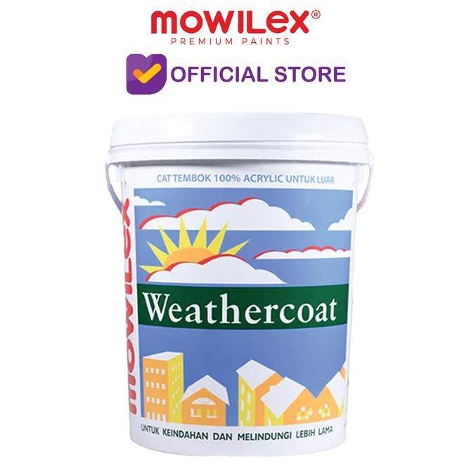 (HM) CAT TEMBOK LUAR MOWILEX WEATHERCOAT 1501 PUTIH / WARNA LAINYA 20L PAIL