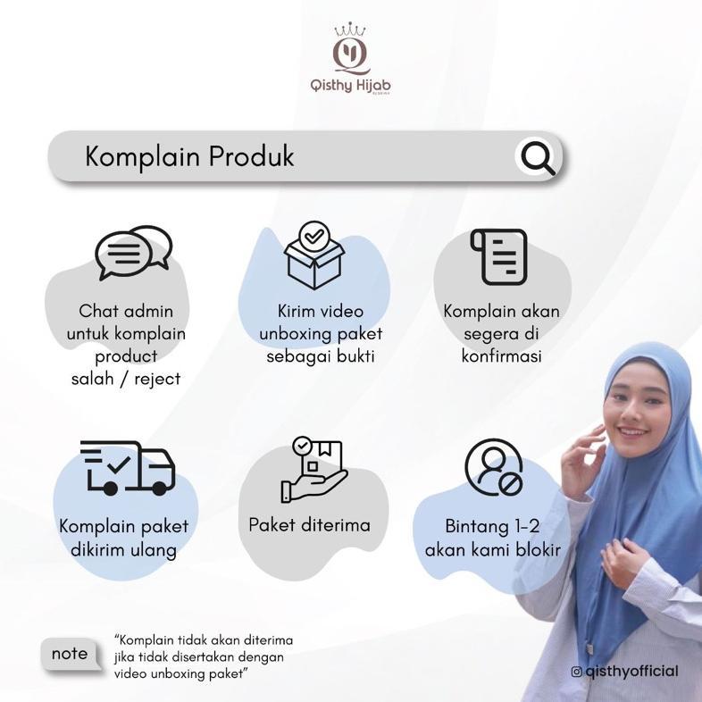 Promo Terbaru QISTHY HIJAB - SHABIRA2 Pashmina Ped instan Jersey Oval / Qisthy Hijab by Sahala