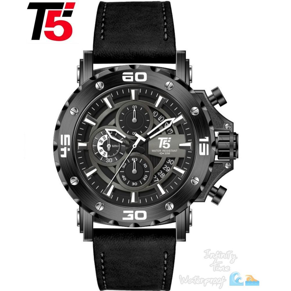 Jam Tangan Cowok T5 H3641G 3641 Chrono dan Tanggal Aktif Kualitas Original Waterproof