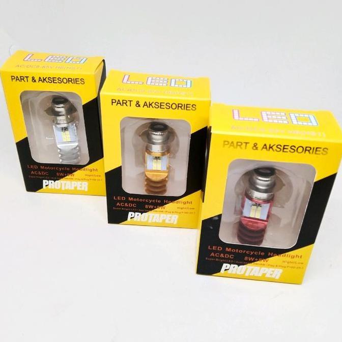 Lampu Depan Led 2 Sisi 12 Mata Protaper H6 Ac Dc Waterproof