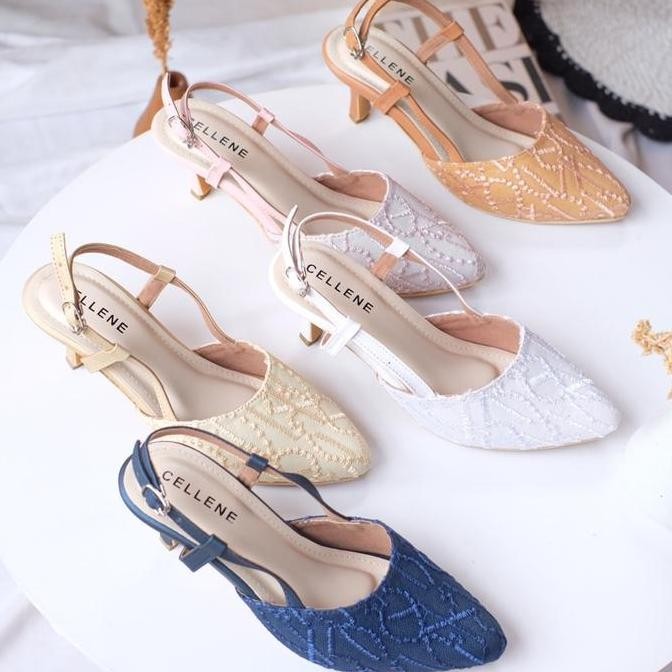 Letisya Lace Heels | Sepatu Brukat Wedding Shoes Pengantin Wanita