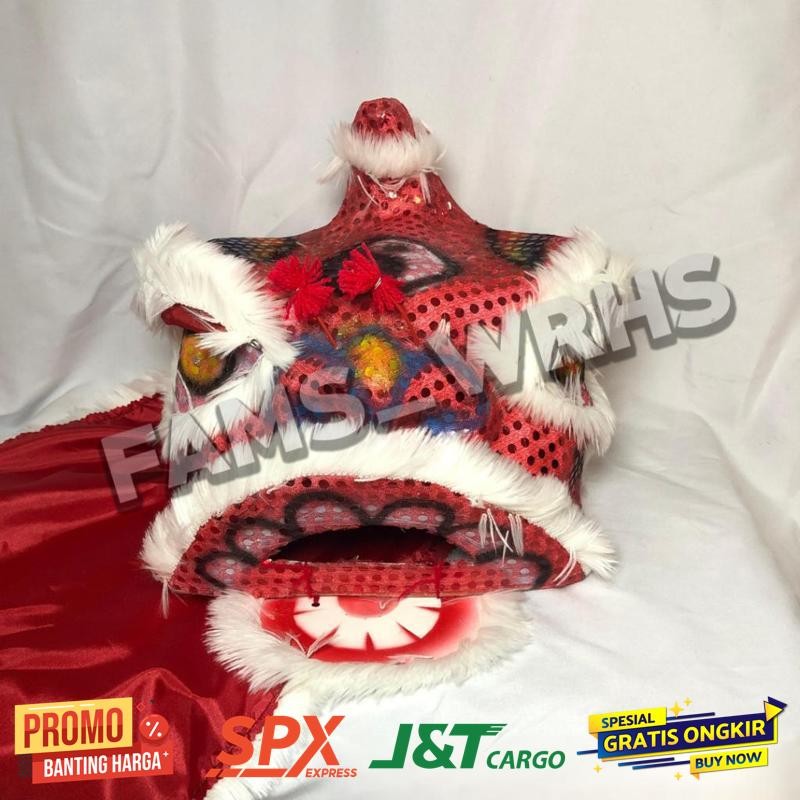Termurah Barongsai Anak Dewasa Bahan Karton Tebal Kokoh Barongsai Kedip - Termurah Terlaris Berkuali