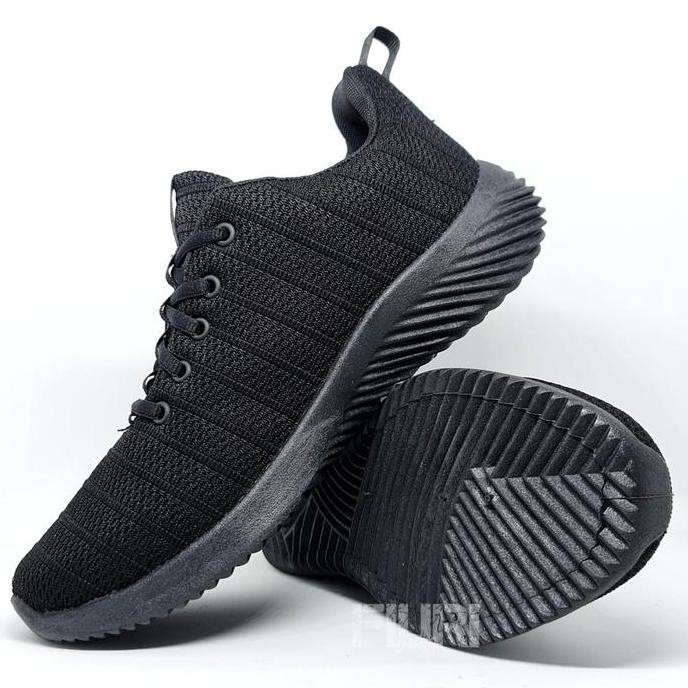 Ando Irvine 39-43 Full Hitam Sepatu Lari Fitnes Senam Pria
