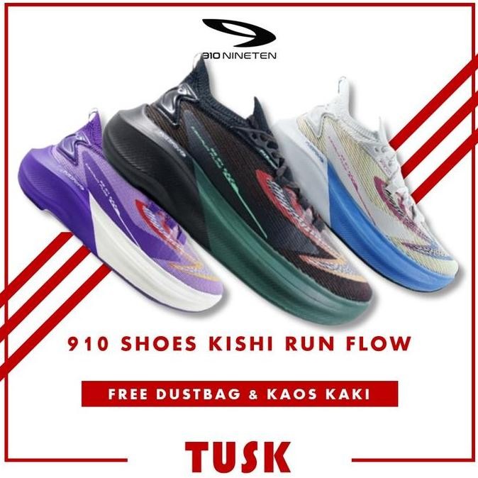 Sepatu Running 910 Kishi Run Flow Original Sepatu Olahraga Lari Pria Wanita 910 Original