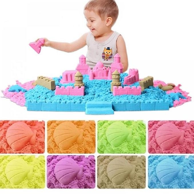 Paket Pasir Ajaib 1KG/ Mainan Anak Edukasi Pasir Ajaib Paket Lengkap