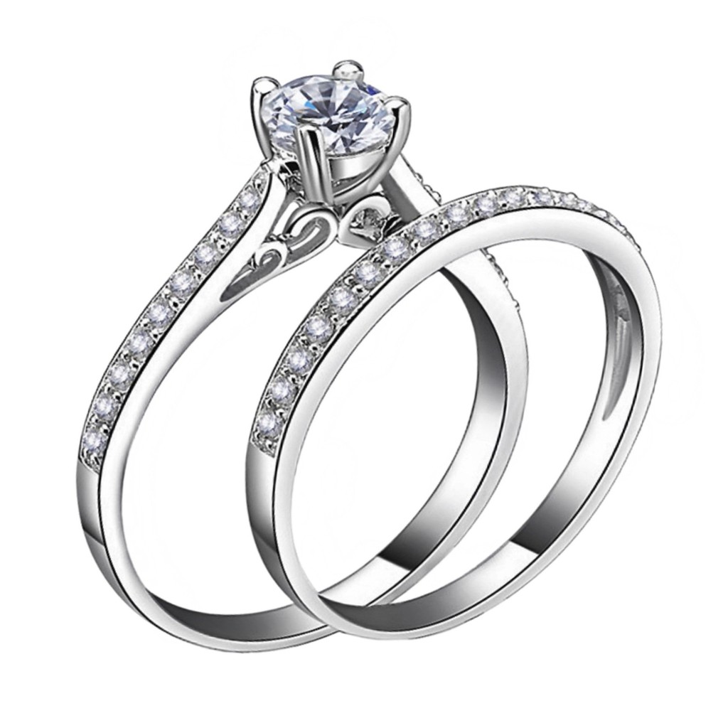 Perhiasan Wanita Set Empat Cakar Perdagangan Luar Negeri Penjualan Panas Set Cincin Perhiasan Eksklu