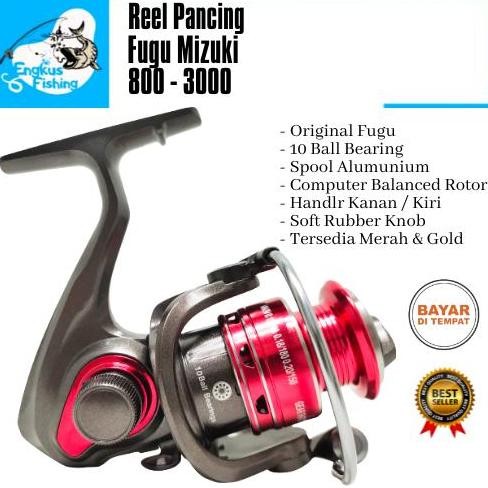 Reel Pancing Fugu Katan Mizuki 800-3000 (10 Bearing) Spool Alumunium