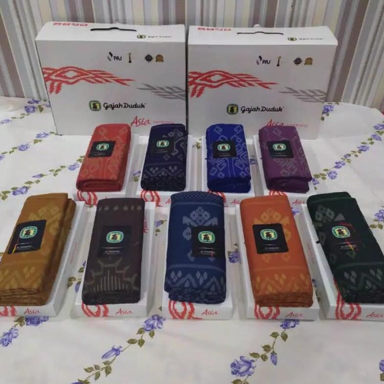 Kain sarung gajah duduk asia kembang ukuran dewasa bahan halus dan lembut / kain sarung gajah duduk 