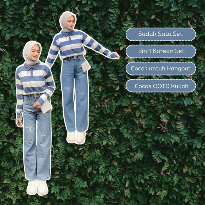 Promo One Set 2In 1 Set - Aa142 One Set Hijab Casual Ootd Hijab Girls Outfit Pinterest Outfit Cewe K