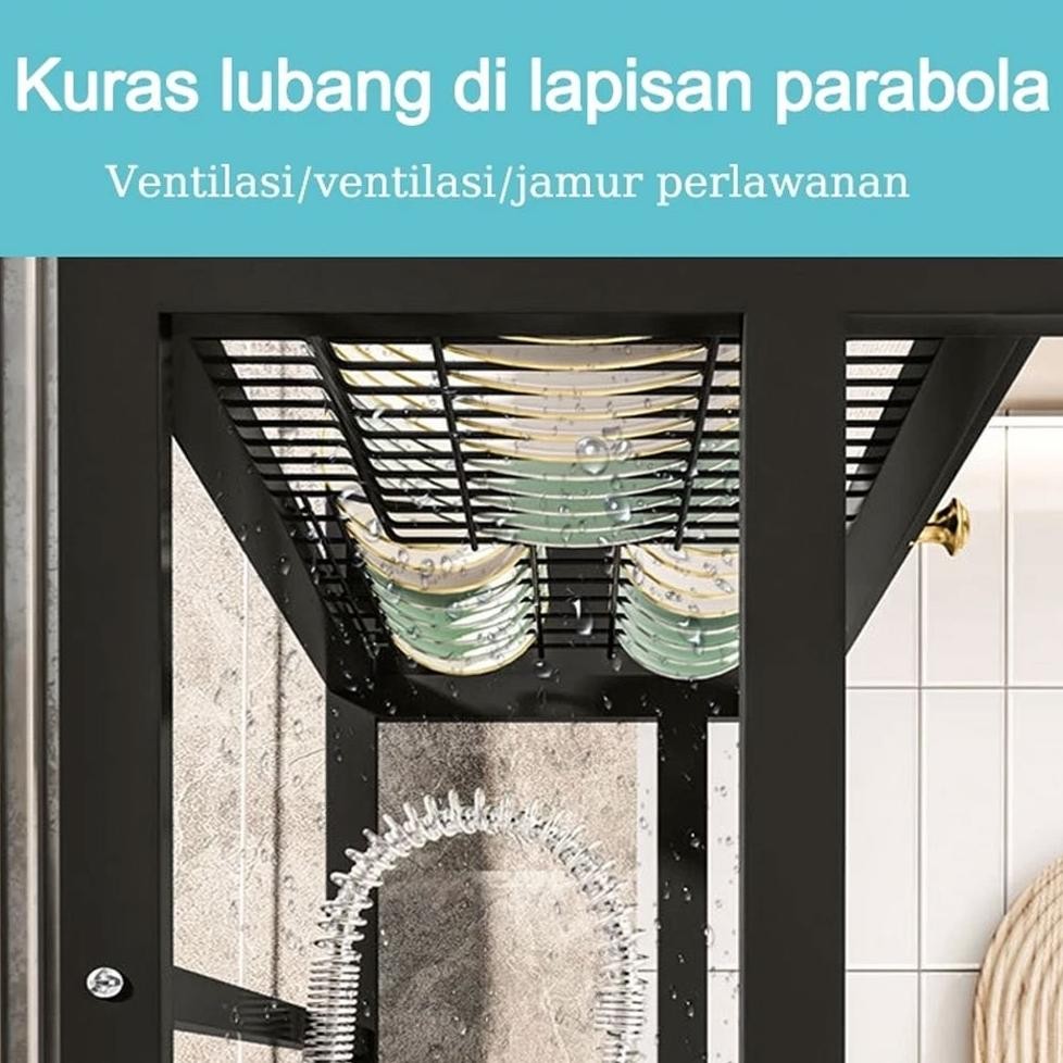 PROMO Nyaman Rak Piring Tertutup Rak Piring Wastafel Cuci Piring Rak Dapur Rak Piring Gantung kitche
