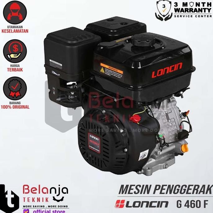 JINICHI- Loncin Mesin Penggerak Bensin G 460 F 16 HP Engine Serbaguna G460 16HP