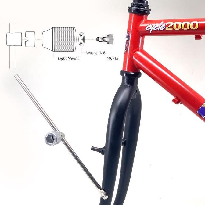 Summersun Light Mount or Pegangan Bracket Lampu Sepeda Lamp Holder