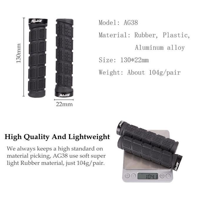 Handgrip ZTTO single Lock rubber pegangan stang sepeda mtb model Ergon