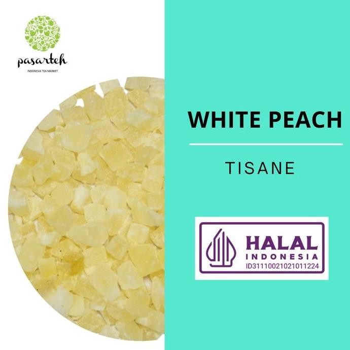 [ pasarteh ] Dried White Peach | Buah Peach Kering I Tisane I Peach Bits I Buah Kering SRA