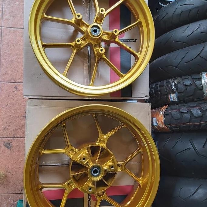 COD VELG VROSSI COBRA R25 / MT25 GOLD CANDY PAKET LENGKAP DOUBLE DISK
