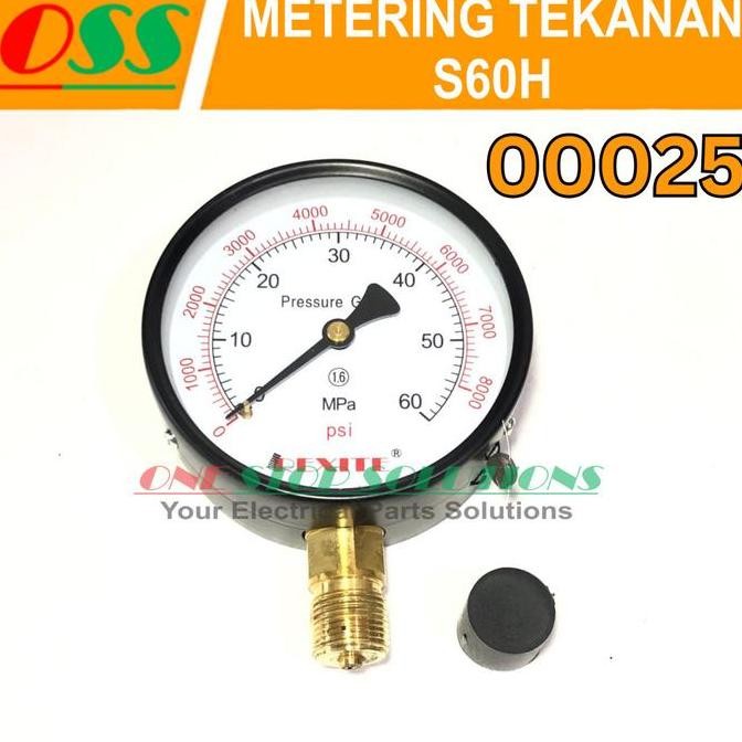 TEST NOZZLE PRESSURE GAUGE METER S60H METERING TEKANAN 60 MPA 8000 PSI