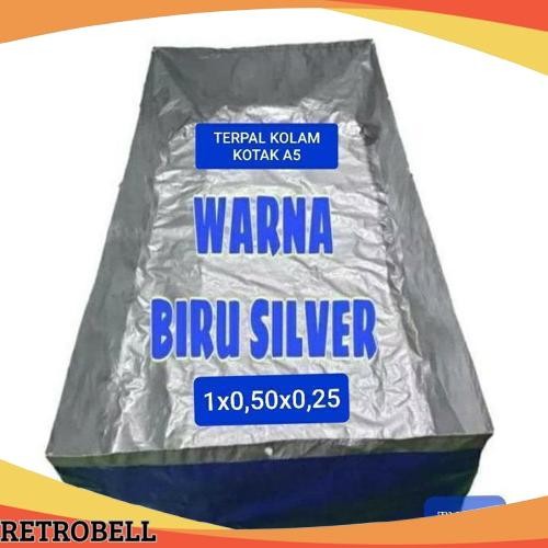 Ready Stock TERPAL KOLAM IKAN A5 1x0,50x0,25/ kolam kotak/Terpal ikan/Terpal kolam mini/Terpal ikan 