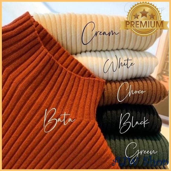 AJWPedia Inner Rajut Turtleneck Premium Lengan Panjang Import