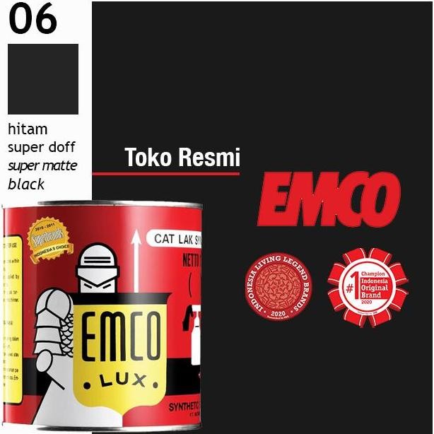 Cat Kayu Besi Emco Lux 1Kg Hitam Doff