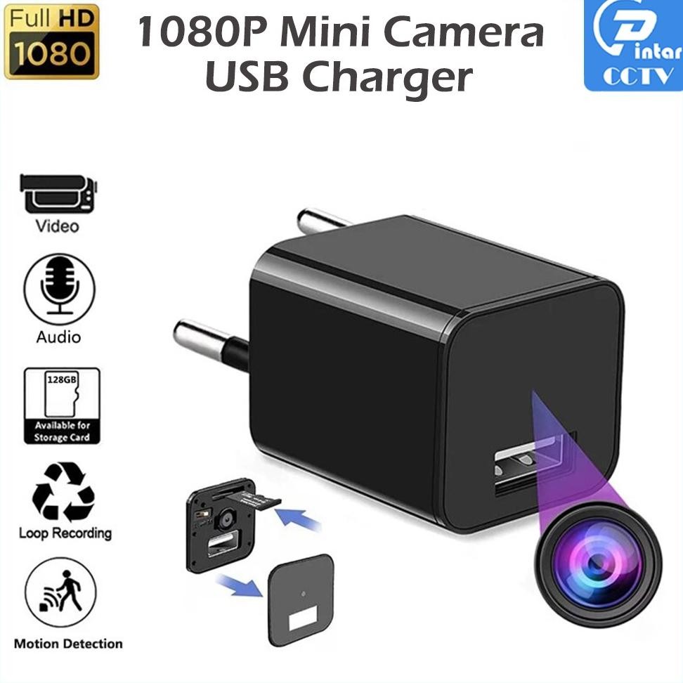 M1 Kamera Mini Tersembunyi CCTV HD 1080P USB power adaptor charger video recorder Kamera Pengintai k