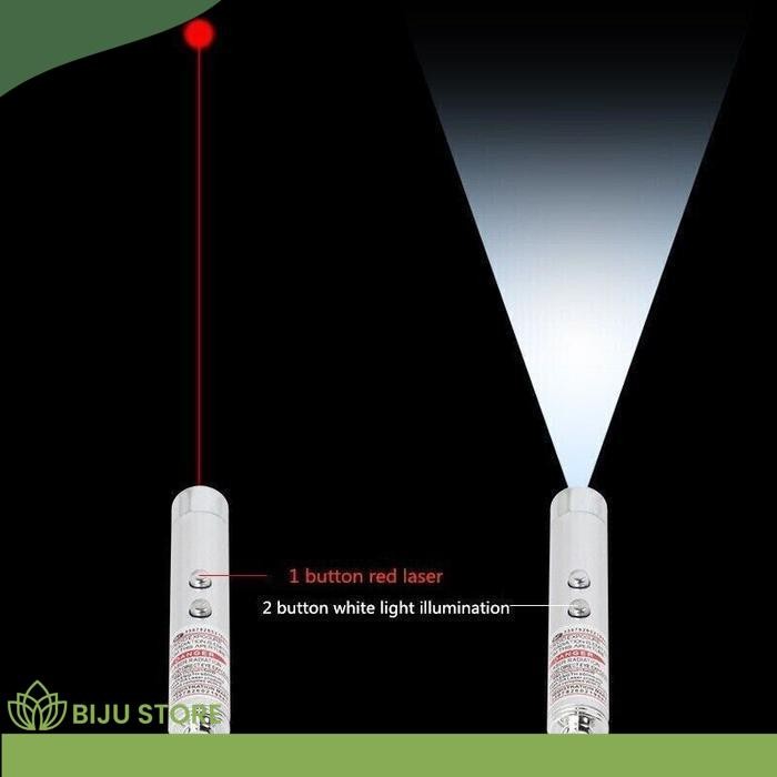 GANTUNGAN KUNCI RED LASER POINTER TUNJUK SENTER LAMPU MINI 2IN1 2 IN 1 RED DOT MAINAN ANAK KUCING AN