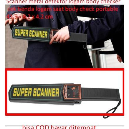Scanner metal detektor logam body checker cek benda logam saat body check portable 41.5 x 8.2 x 4.2 