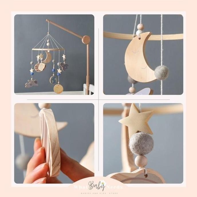 Ollie Baby Crib Toy Mobile / Mainan Gantungan Box Ranjang Bayi Kayu #Gratisongkir