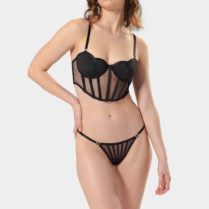 [COD]Bra suspender wanita berbahan tulang ikan yang nyaman dan berbahan jaring dengan bantalan dada