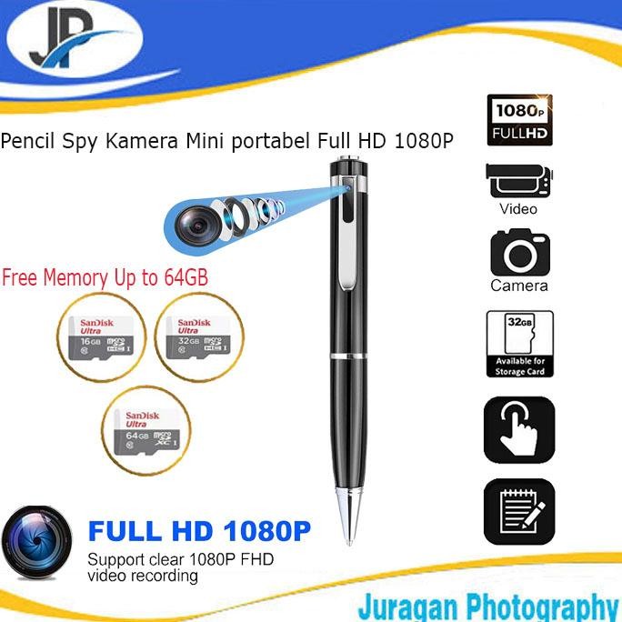 Pencil Spy Camera / Kamera Mini portabel Full HD 1080P kamera cctv