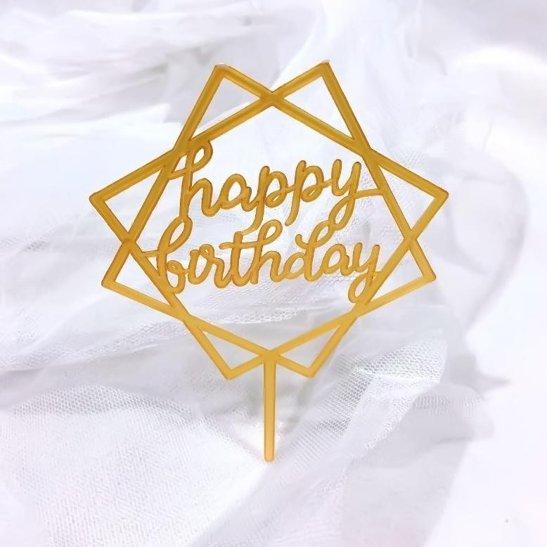Bisa Cod Rd (10 Pcs) Topper Happy Birthday Cake Topper Happy Birthday Topper Cake Ulang Tahun ||