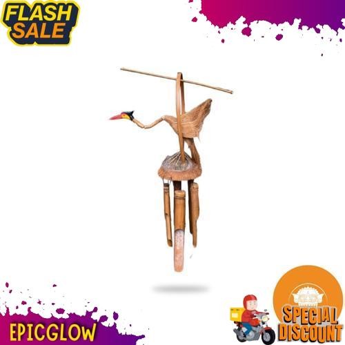 Termurah Lonceng Angin Bambu Motif Burung - Genta Angin Bambu - Gantungan Bambu - Lonceng Bambu - Lo