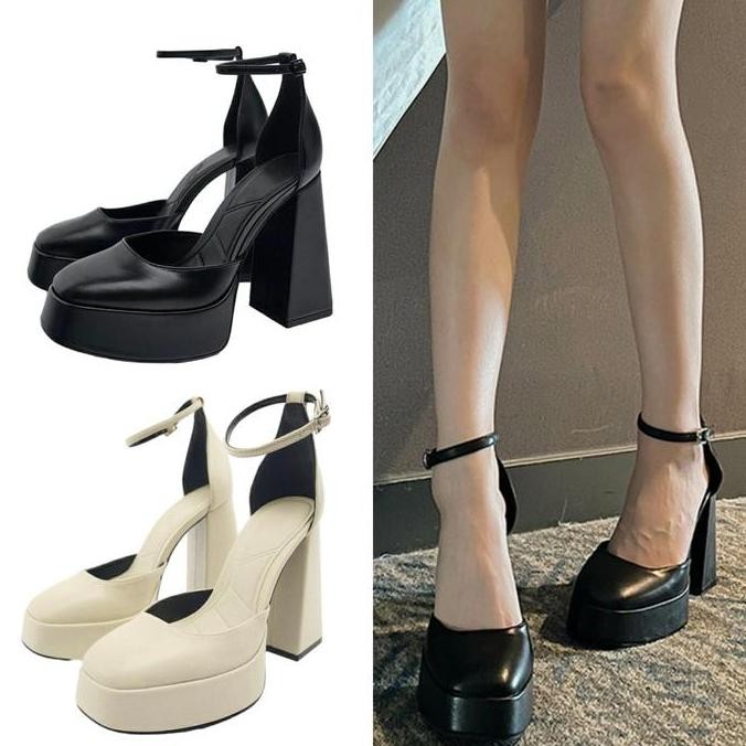 Sepatu ZARA Chunky Platform High Heels Shoes