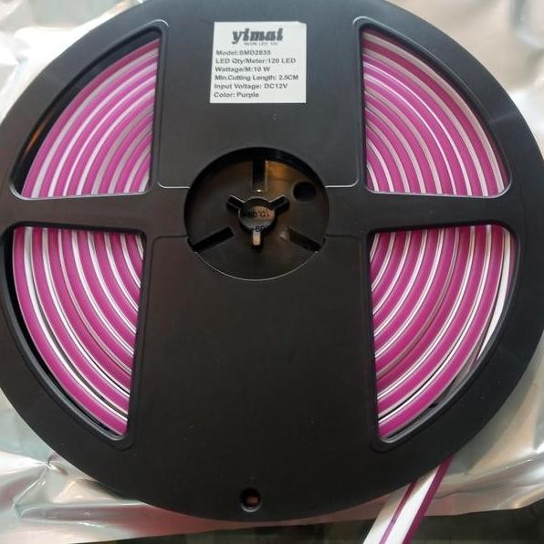 Yimai Lampu Led Neon Flex Dc 12 V Warna Ungu Pule