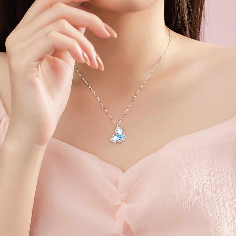 Aksesori Memori Ratu COD   Kalung Kupu-kupu Perak Sterling 925