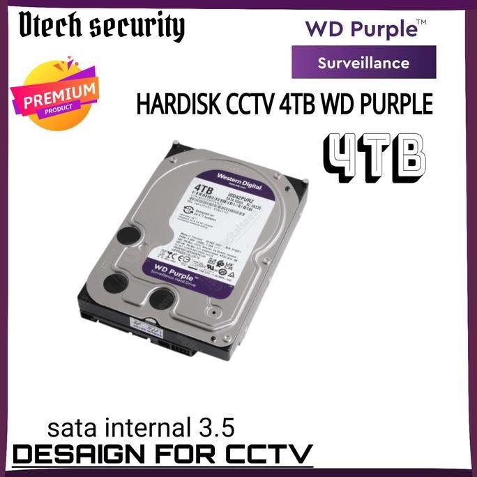 HARDISK WD PURPLE 4TB / HARDISK CCTV 4 TERA  INTERNAL BERGARANSI