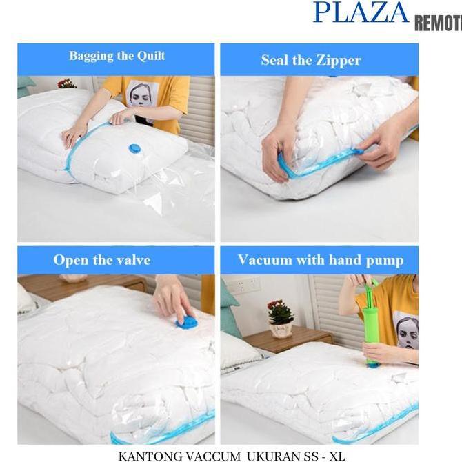 PLASTIK VACUM KOMPRESI TAS BAJU BANTAL BEDCOVER DLL
