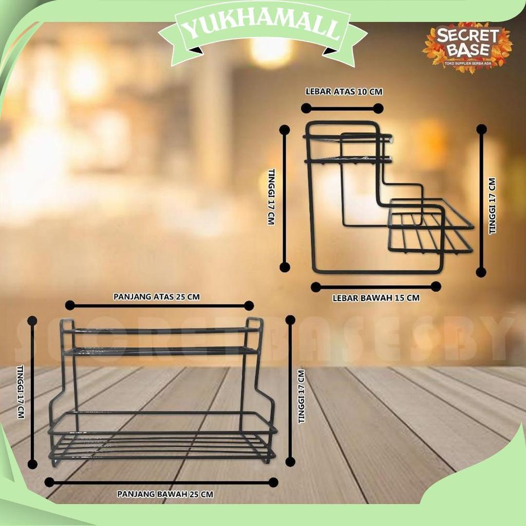 Rak Besi Meja - Kitchen Set / Rak Bumbu Susun / Rak Besi Serbaguna Ori