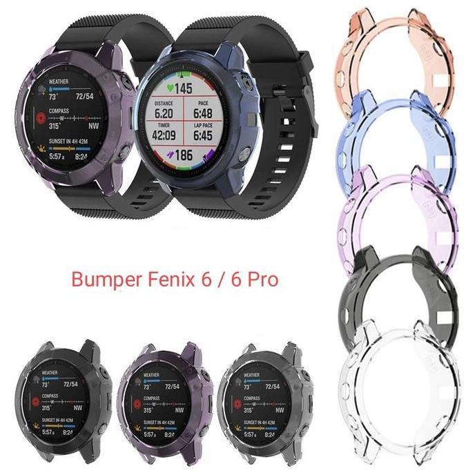 DT100 }} PELINDUNG BODY BUMPER SOFT CASE CASING GARMIN WATCH FENIX 6 / 6 PRO